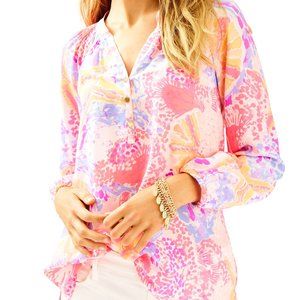 Lilly Pulitzer Elsa Silk Top - Bohemian Beach
